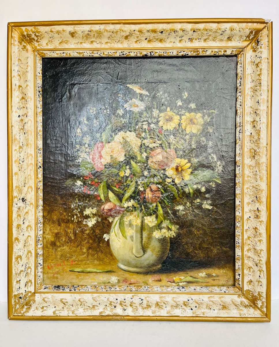 Bouquet Of Flowers In A Pot. Girard.